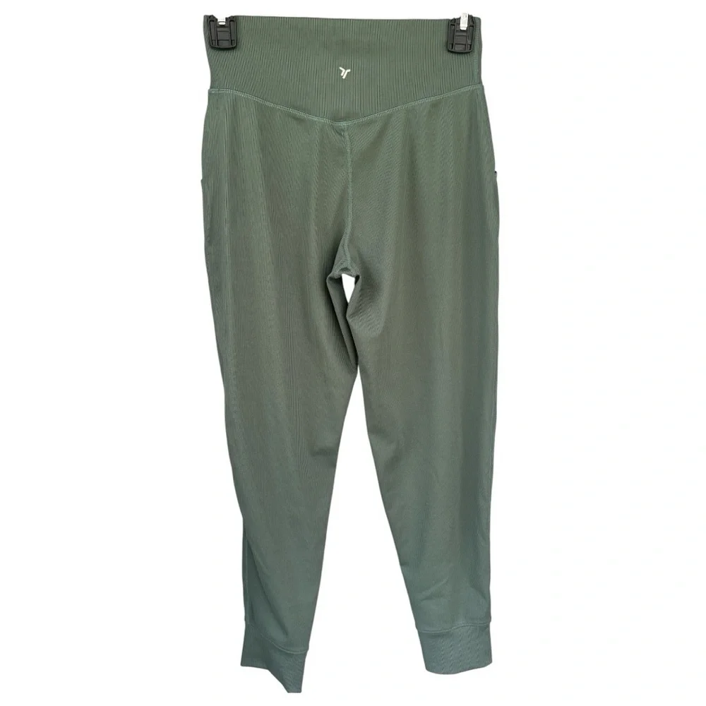 Old Navy Active High-Rise Ribbed Jogger Green Like New Girls Sz 10